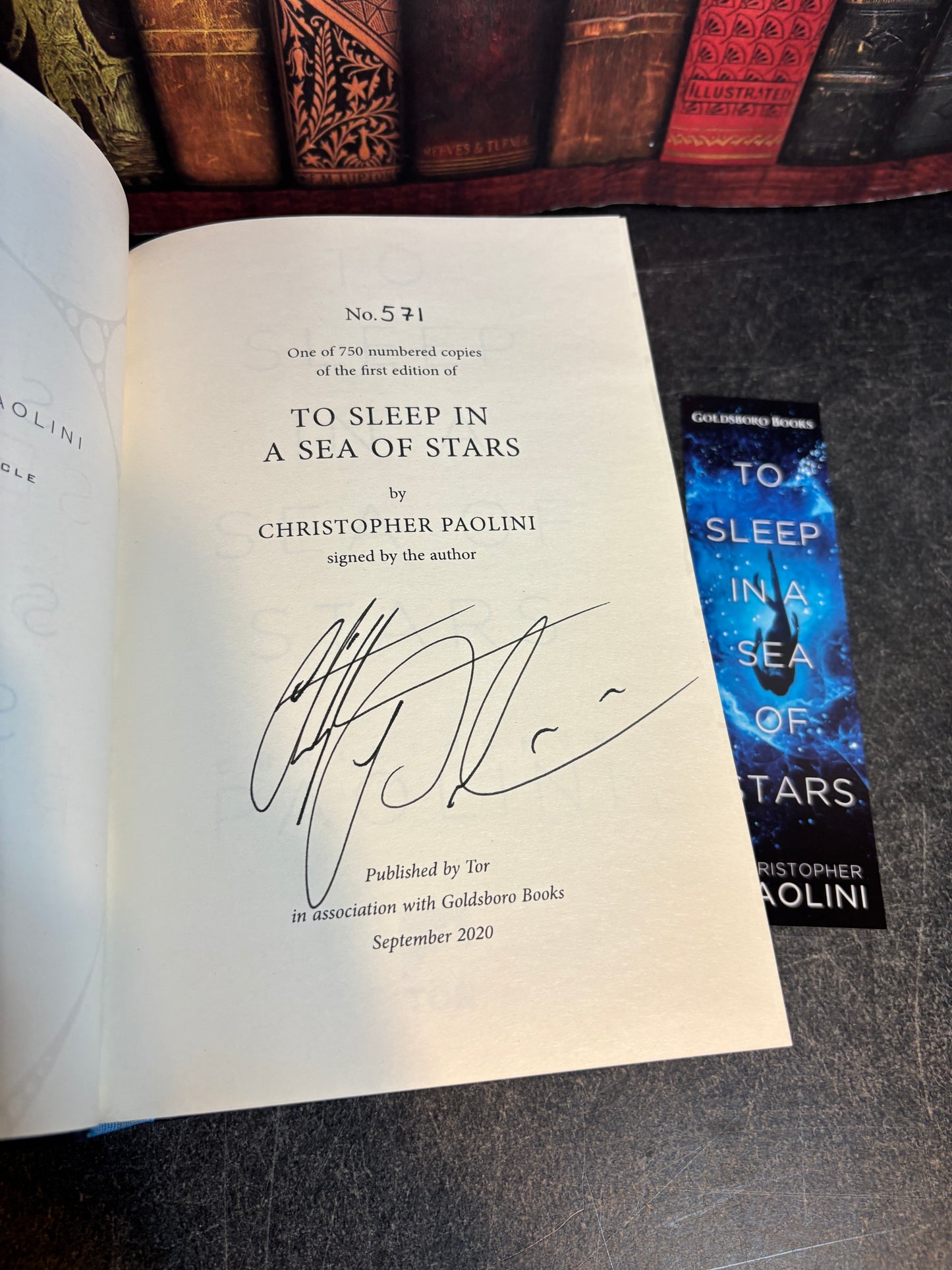 To Sleep in a Sea of Stars by Christopher Paolini SIGNED & Numbered  #571/700 1st Edition UK