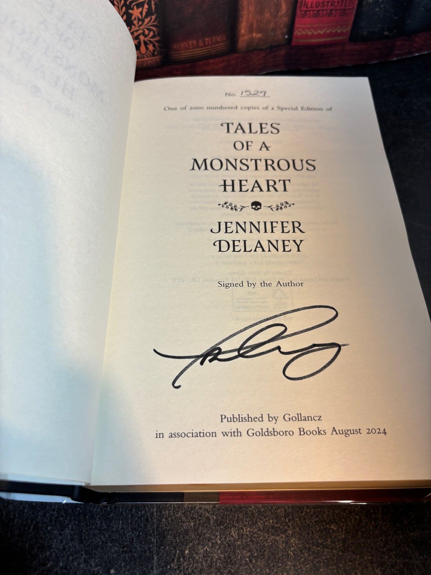 Tales of a Monstrous Heart by Jennifer Delaney SIGNED & Numbered #1529/2000 1st Edition