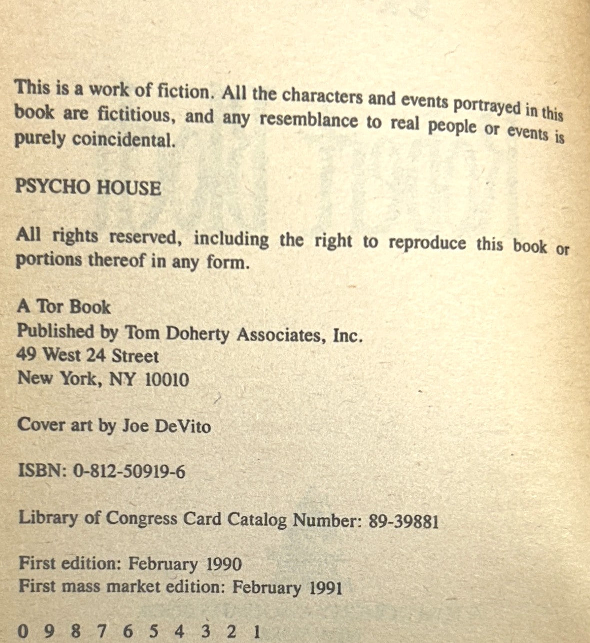 Psycho House by Robert Bloch 1991 1st Printing