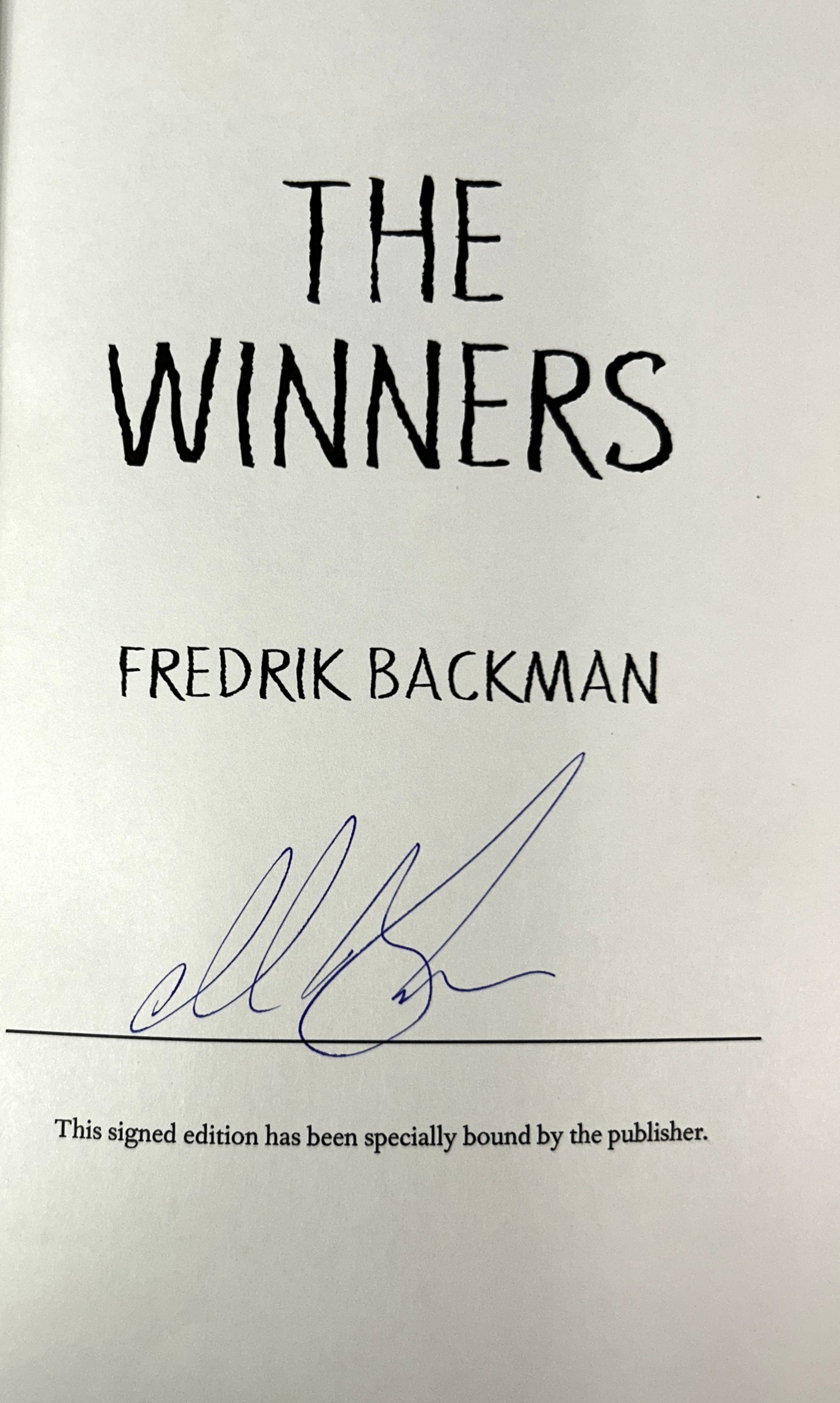 The Winners by Frederick Backman 2022 SIGNED
