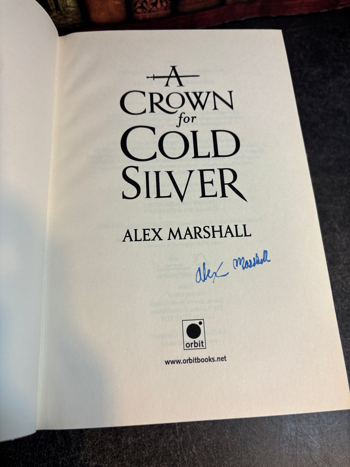 A Crown of Cold Silver & A Blade of Black Steel by Alex Marshall SIGNED 1st Editions