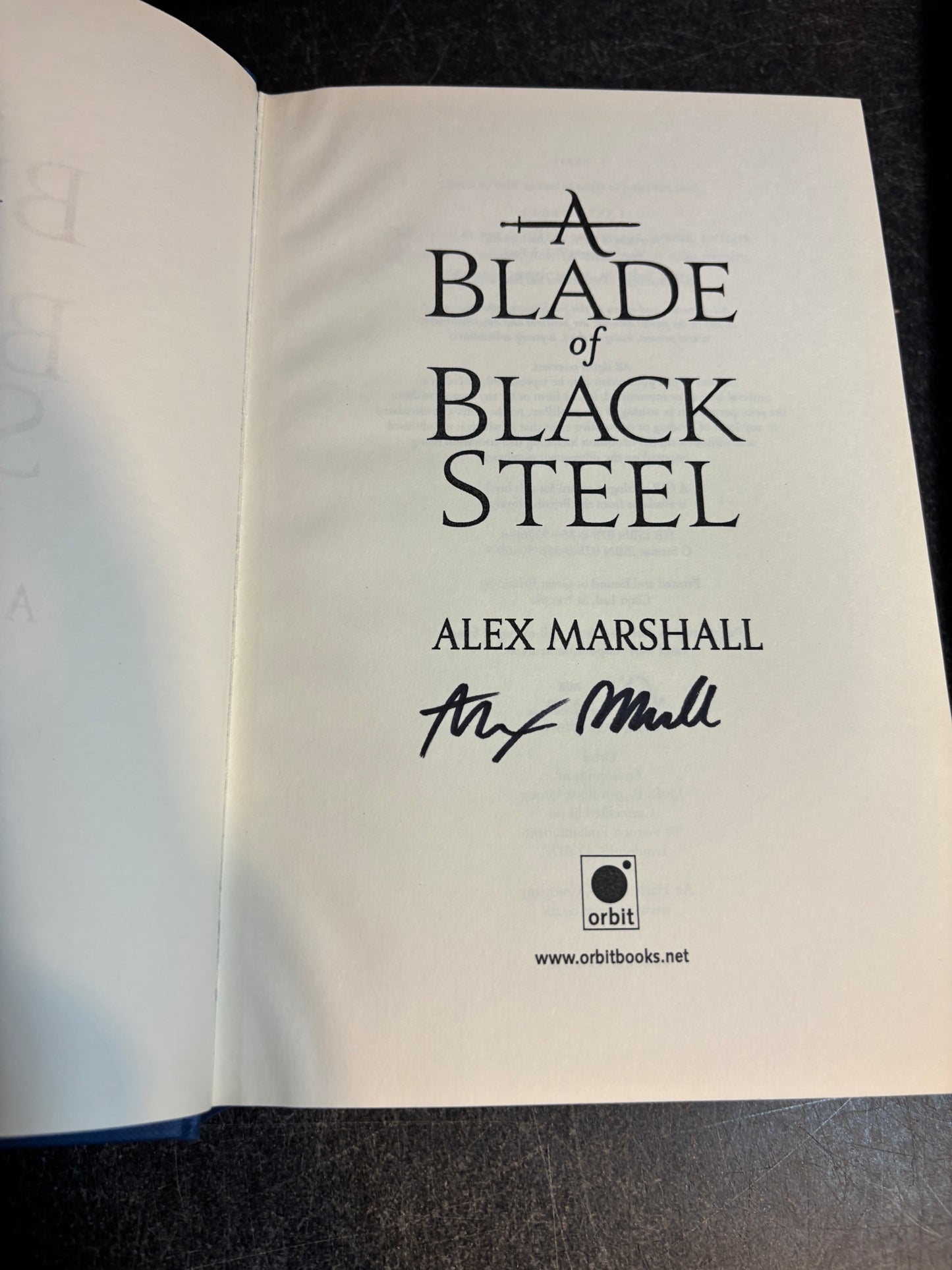 A Crown of Cold Silver & A Blade of Black Steel by Alex Marshall SIGNED 1st Editions