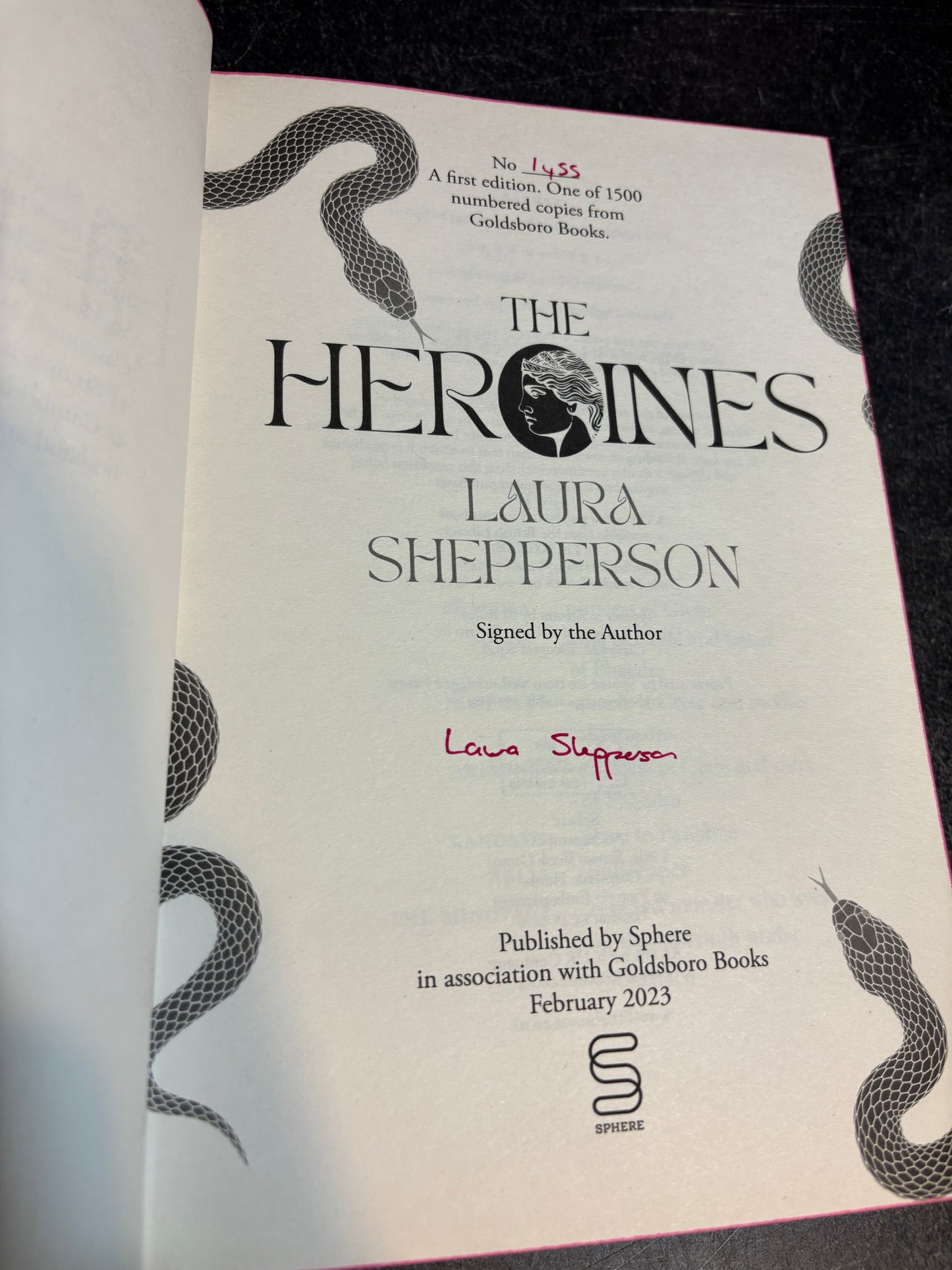 The Heroines by Laura Shepperson SIGNED & Numbered #1455/1500 1st Edition w/ Sprayed Edges