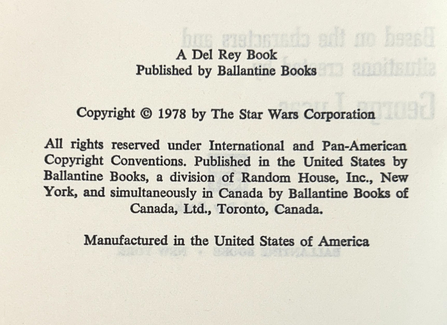 Splinter of the Mind's Eye by Alan Dean Foster 1978 Book Club Edition