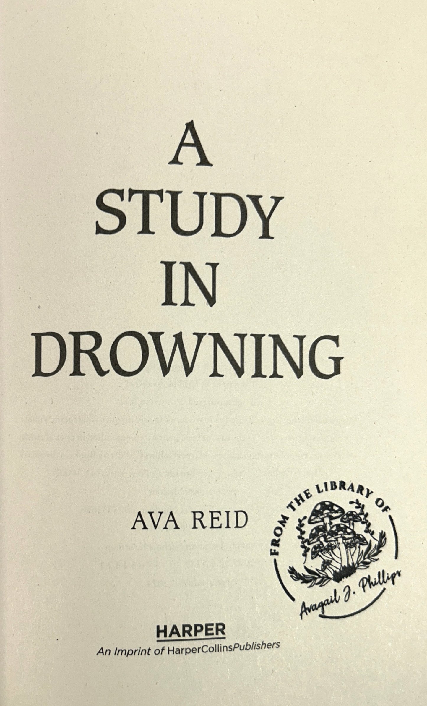 A Study in Drowning by Ava Reid 2024 Special Edition