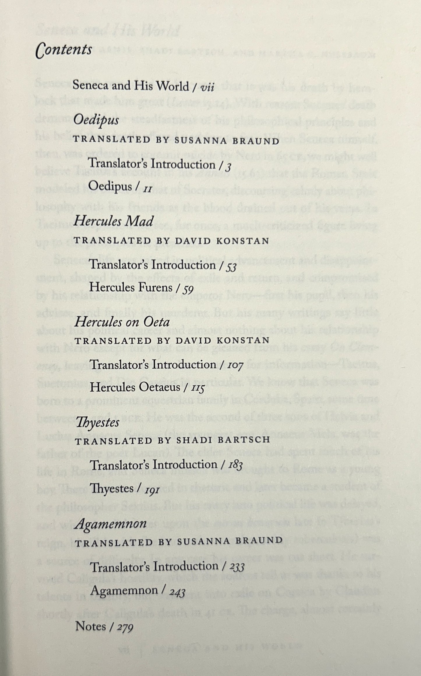 Set of 2 Complete Tragedies by Lucius Annaeus Seneca 2017