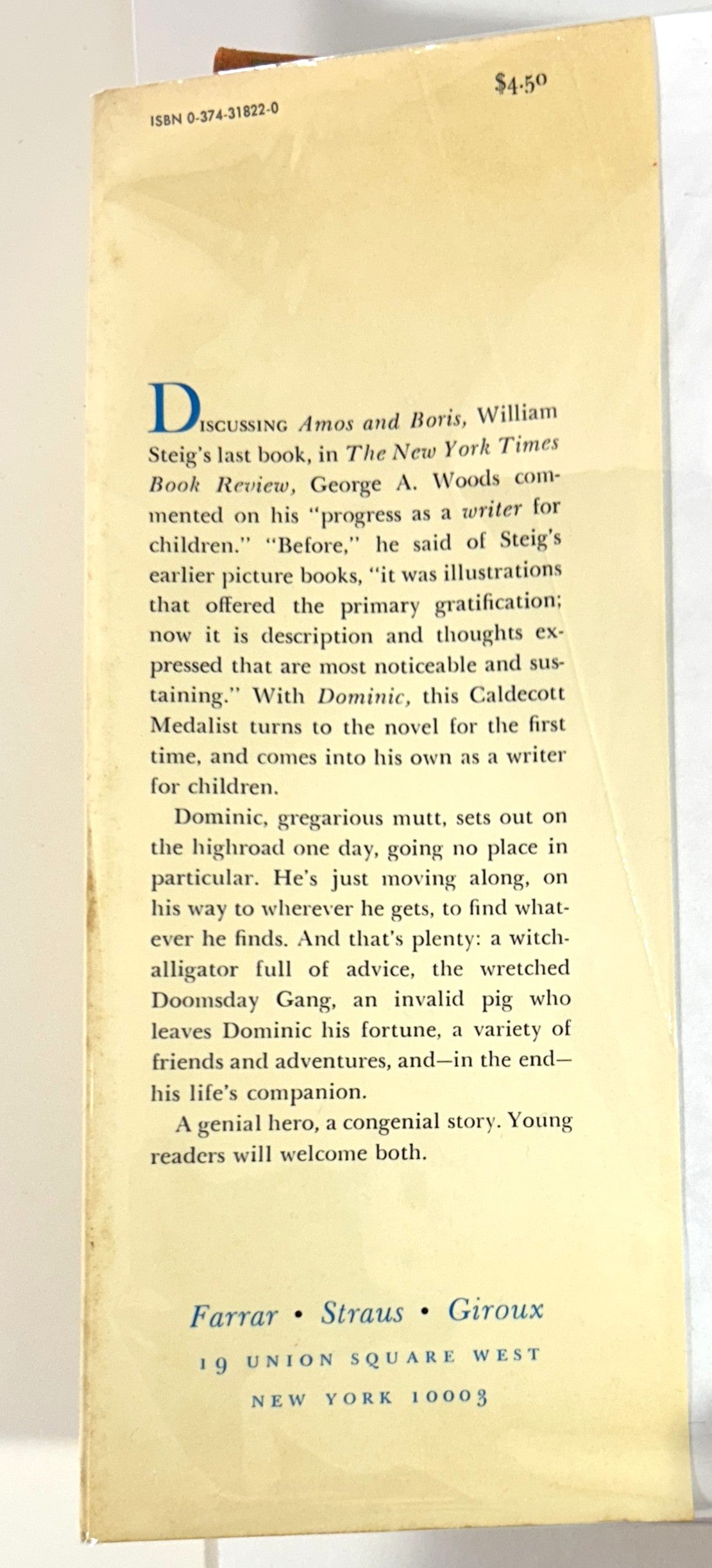 Dominic by William Steig 1972 1st Edition