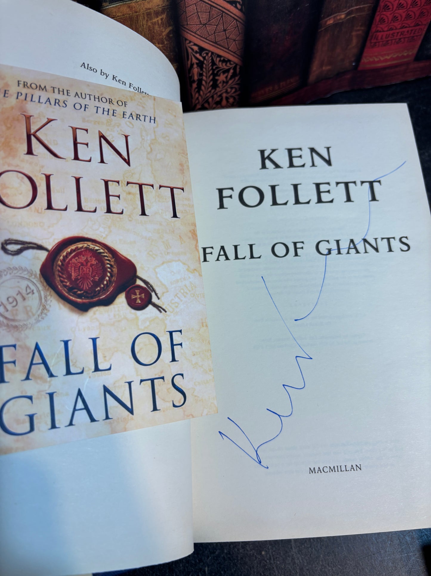 Fall of Giants by Ken Follet SIGNED 1st Edition UK 2010 Hardcover