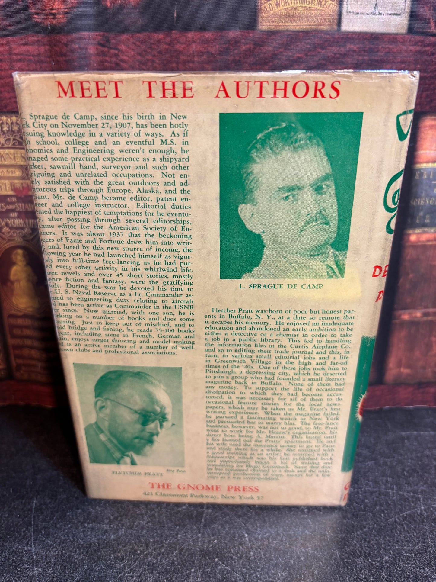 The Carnelian Cube by L Sprague de Camp & Fletcher Pratt SIGNED 1st Edition Gnome Press