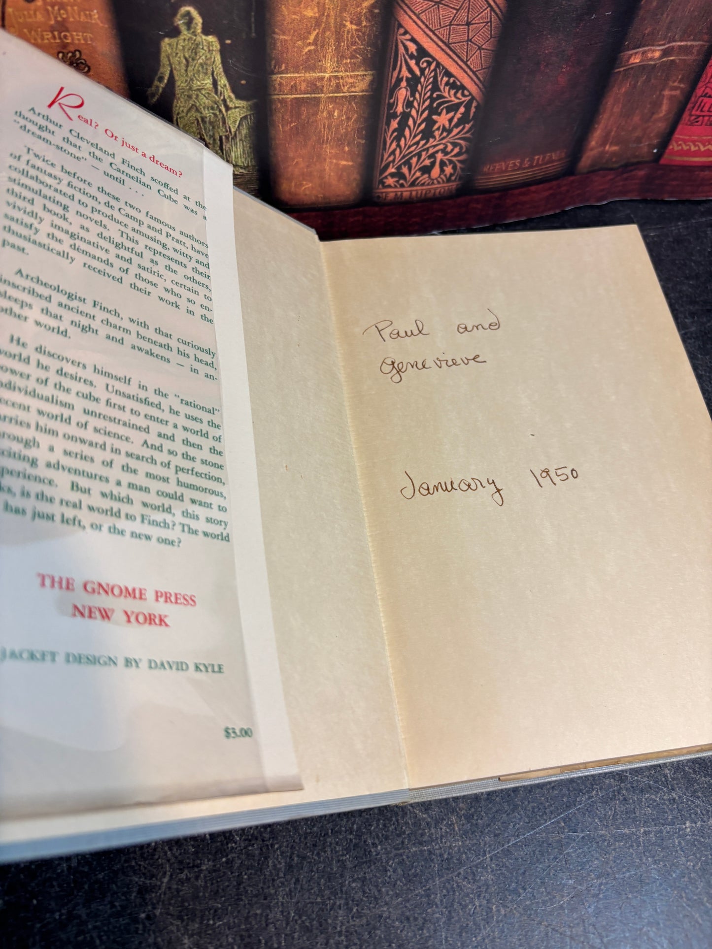 The Carnelian Cube by L Sprague de Camp & Fletcher Pratt SIGNED 1st Edition Gnome Press