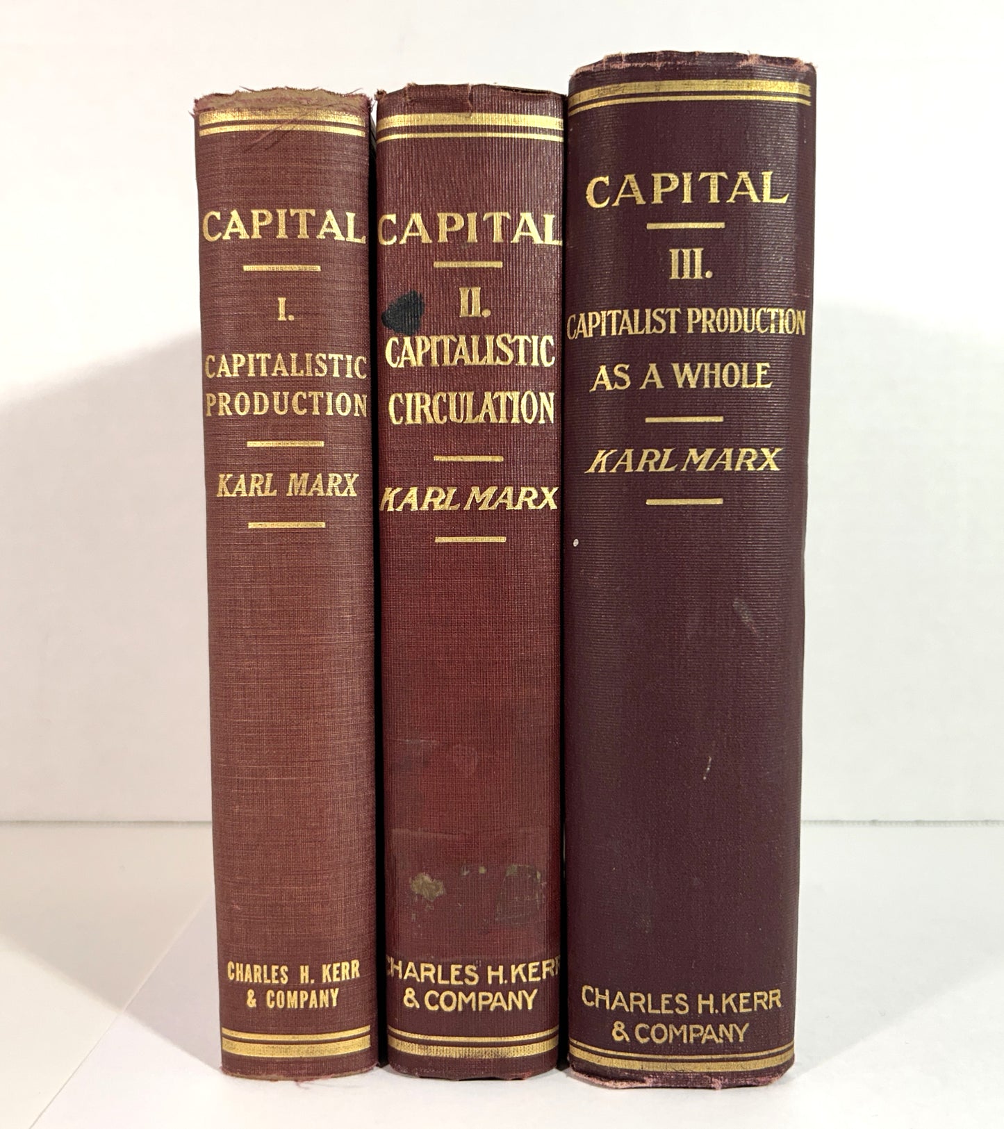 Set of 3 Capital by Karl Marx 1906-1933 Charles H. Kerr & Co.