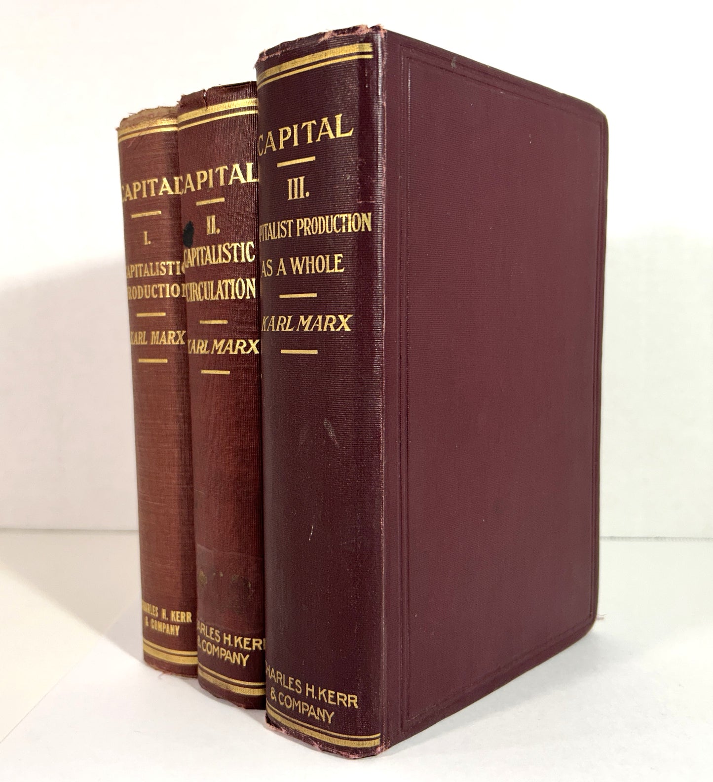 Set of 3 Capital by Karl Marx 1906-1933 Charles H. Kerr & Co.