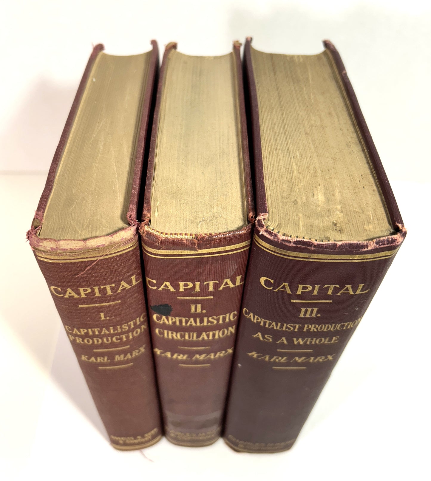 Set of 3 Capital by Karl Marx 1906-1933 Charles H. Kerr & Co.