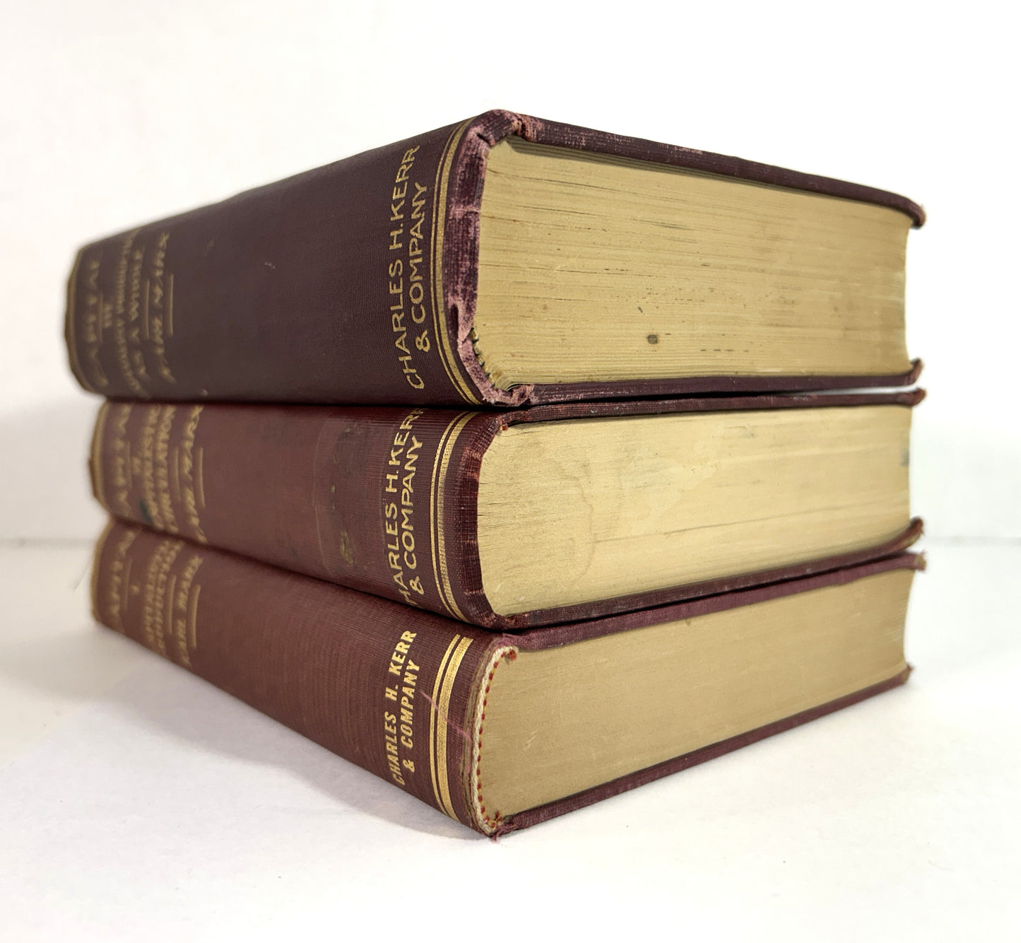 Set of 3 Capital by Karl Marx 1906-1933 Charles H. Kerr & Co.