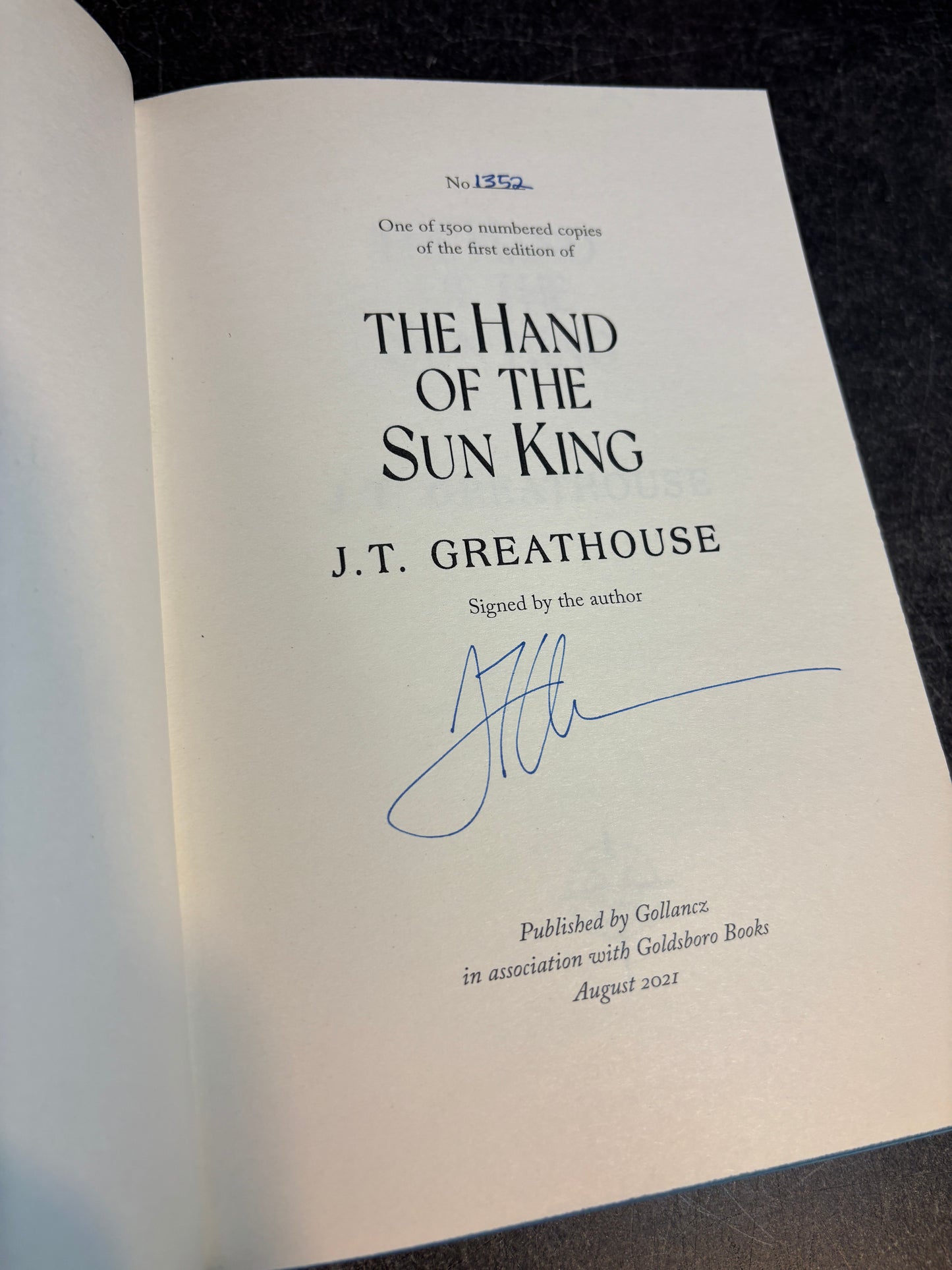 The Hand of the Sun King by JT Greathouse SIGNED Limited Edition #1352/1500 w/ Sprayed Edges