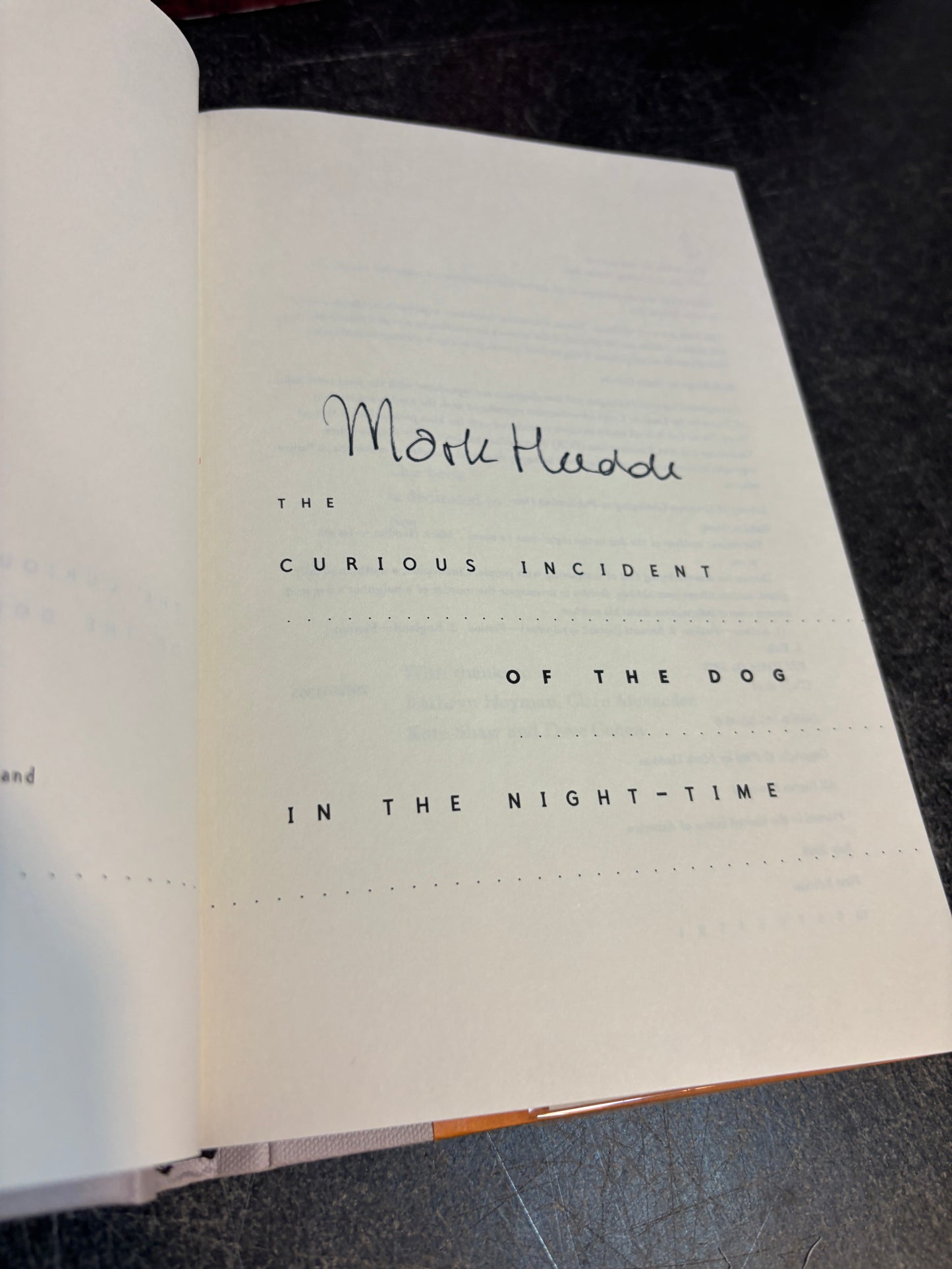 The Curious Incident of the Dog in the Night-Time by Mark Haddon SIGNED 1st Edition