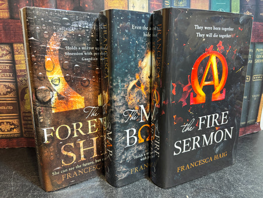 Fire Sermon Trilogy by Francesca Haig SIGNED Limited Edition Goldsboro HB Set