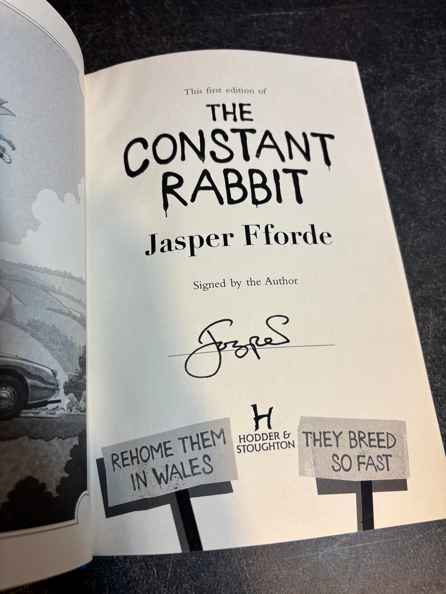 The Constant Rabbit by Jasper Fforde SIGNED Limited Edition #109/250 UK 1st Edition