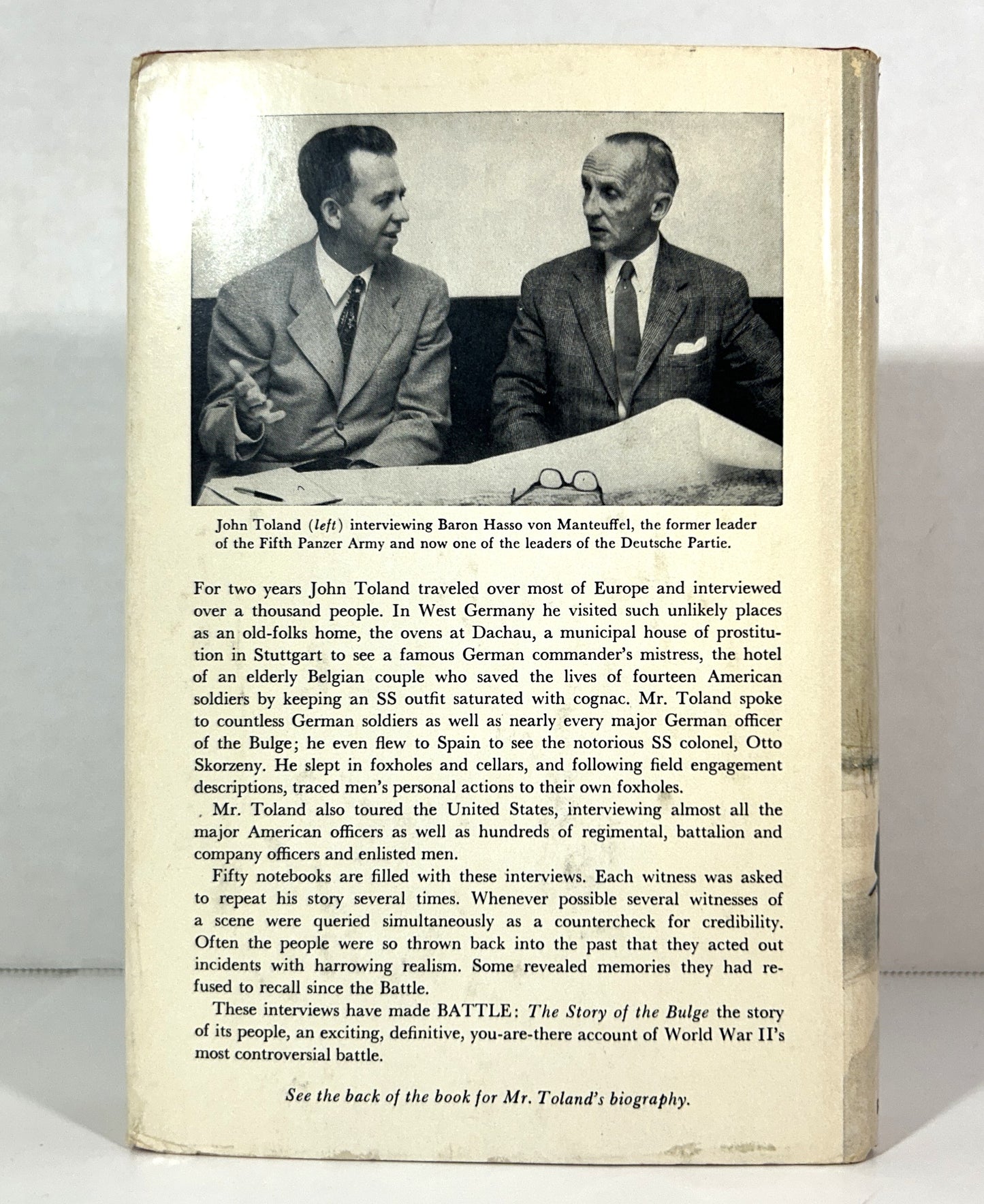 Battle: The Story of the Bulge by John Toland 1959 Book Club Edition