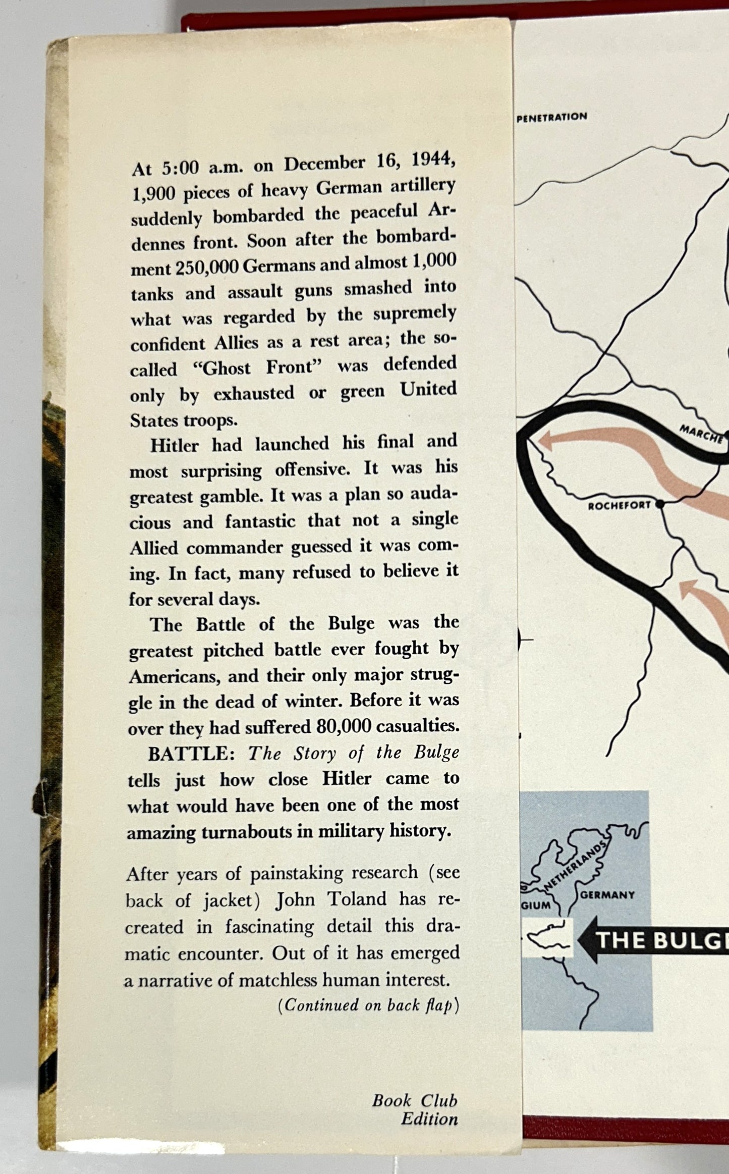 Battle: The Story of the Bulge by John Toland 1959 Book Club Edition