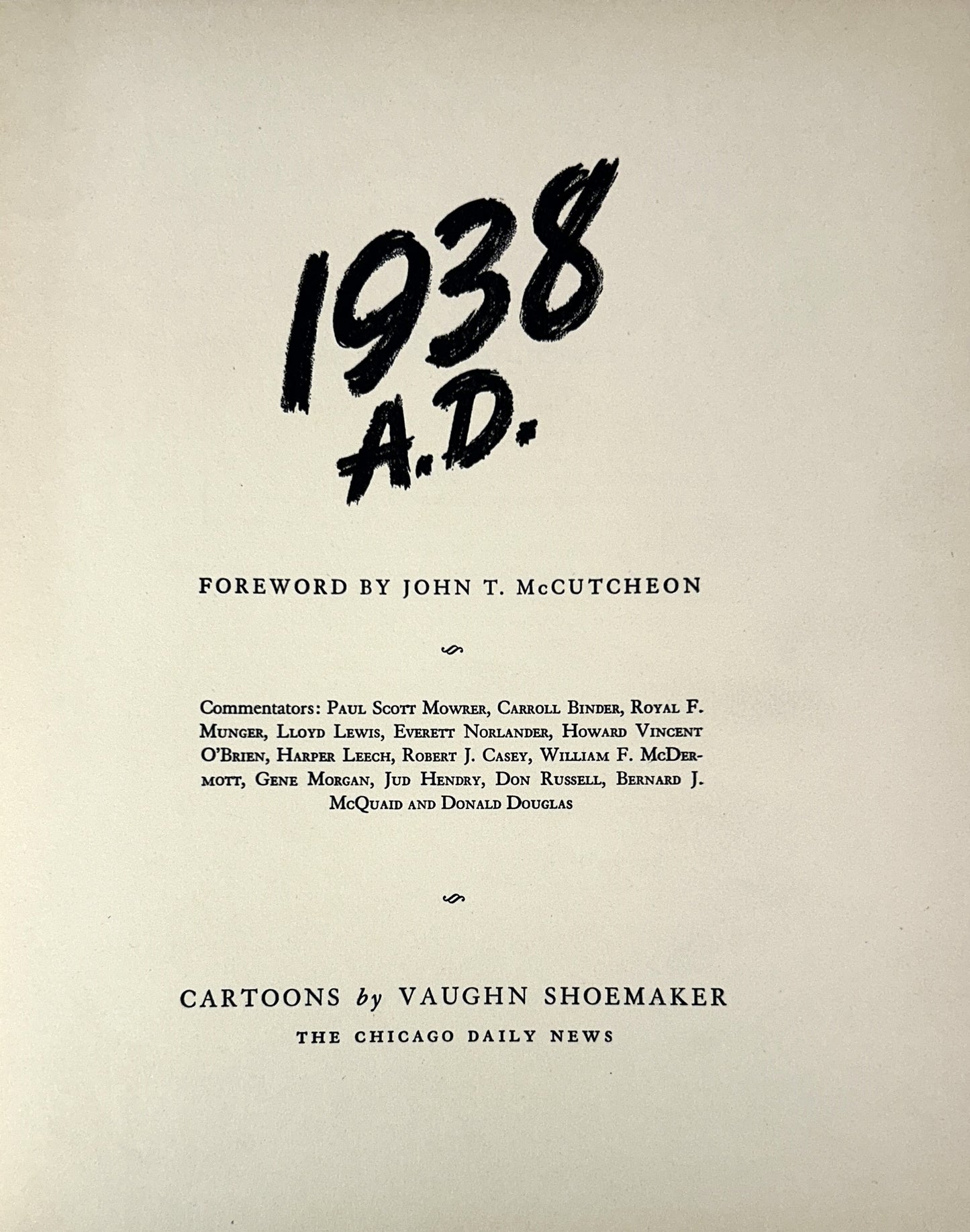 1938 AD by Vaughn Shoemaker 1939 SIGNED