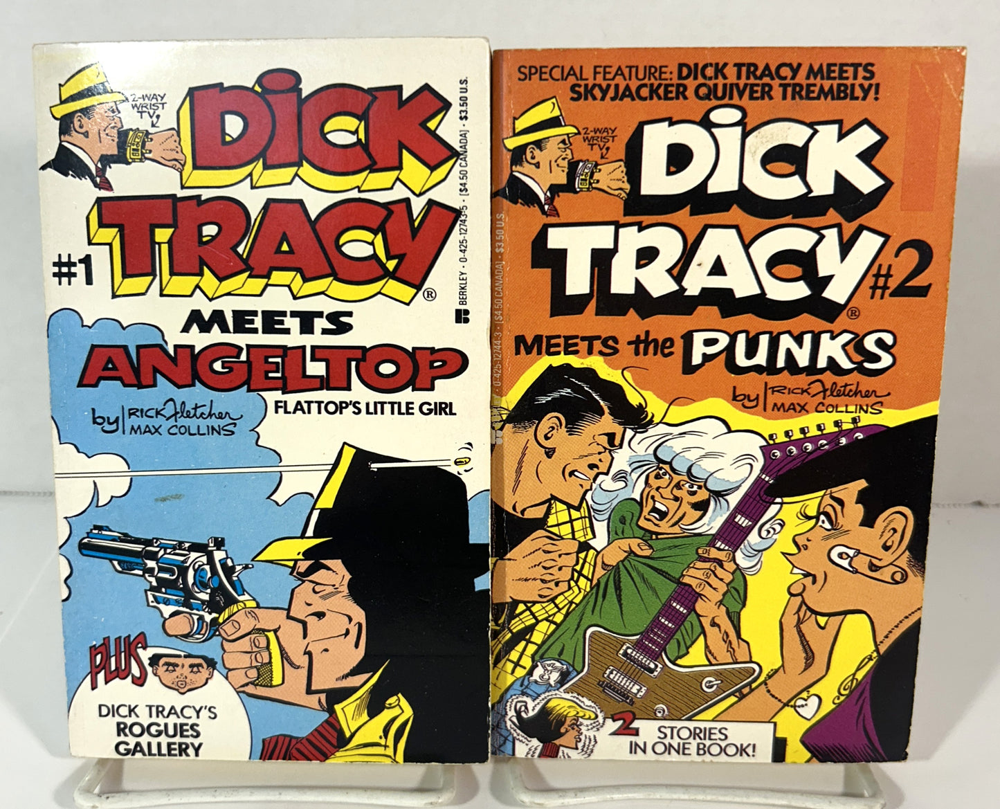 Set of 2 Dick Tracy by Rick Fletcher & Max Collins 1990 1st Printings