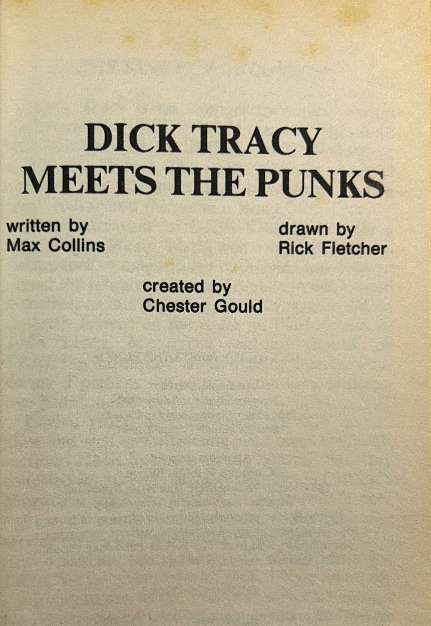 Set of 2 Dick Tracy by Rick Fletcher & Max Collins 1990 1st Printings