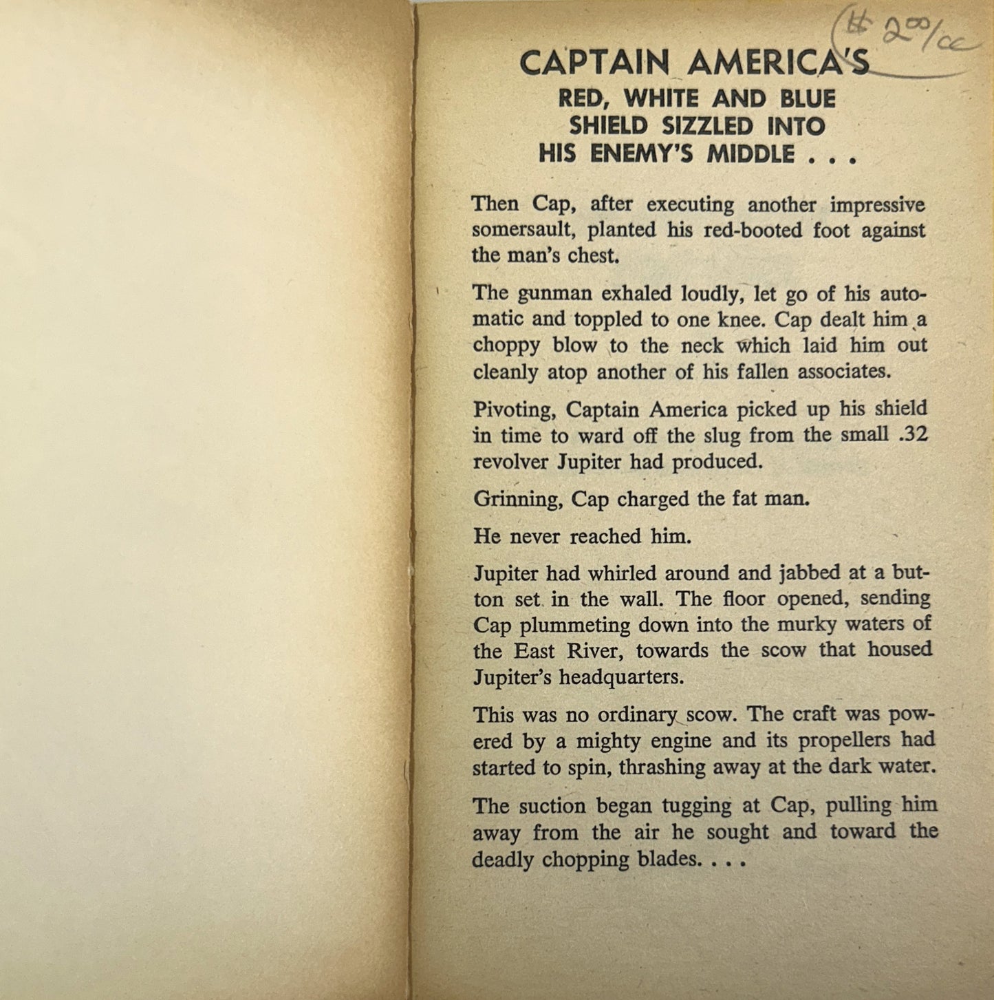 MARVEL NOVEL SERIES #4: Stan Lee Presents Captain America: Holocaust for Hire by Joseph Silva 1979 1st Printing