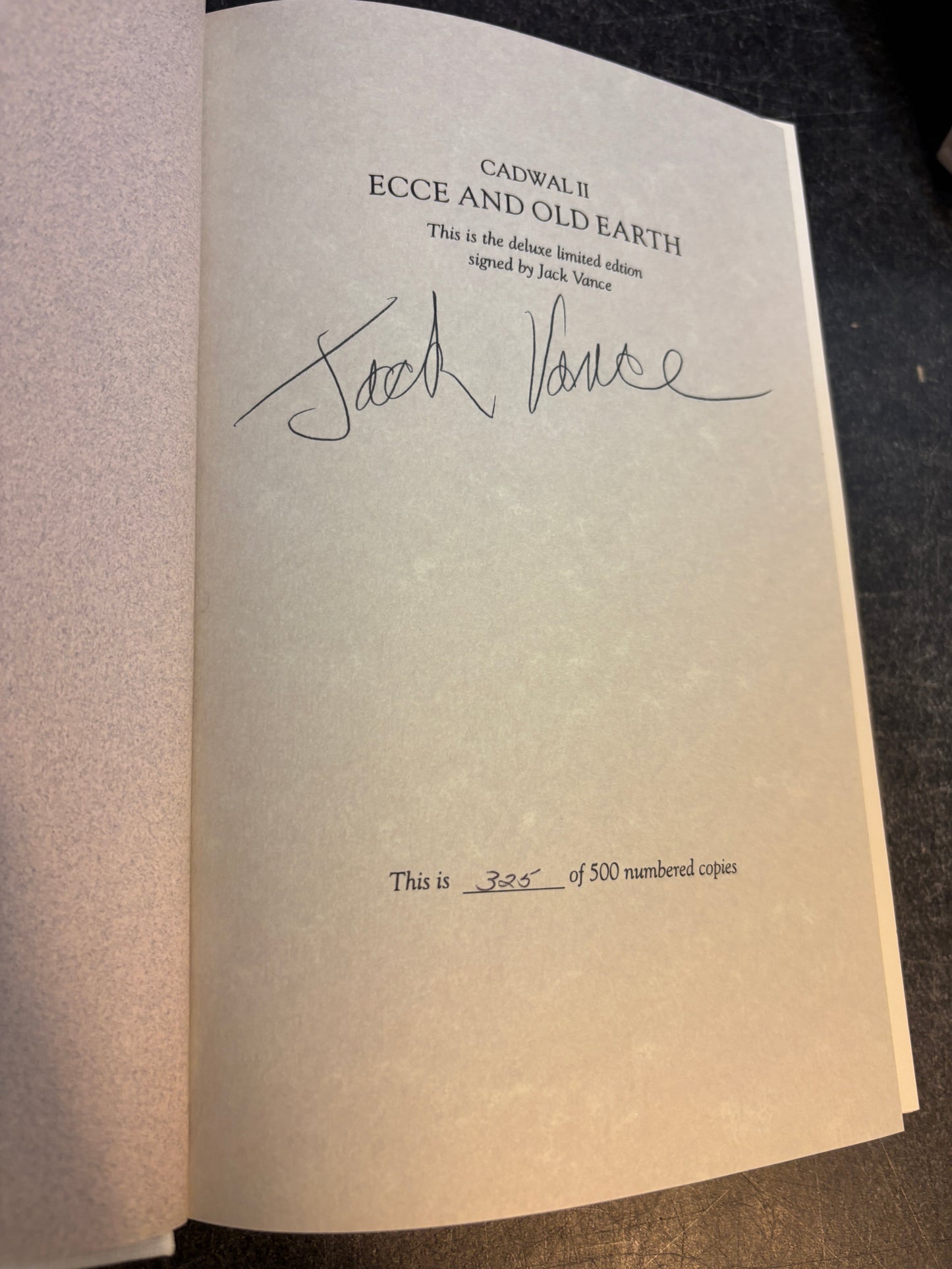 Ecce and Old Earth by Jack Vance SIGNED Limited #325/500 1st Edition w/ Slipcase