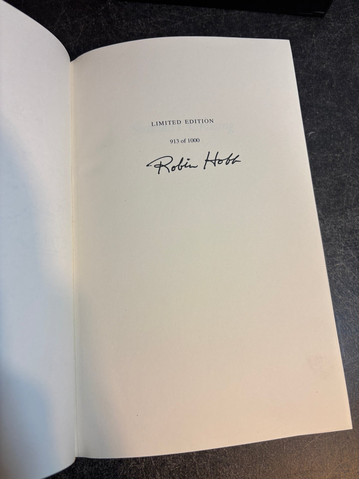 Shaman's Crossing by Robin Hobb SIGNED Limited Edition #913/100 w/ Slipcase
