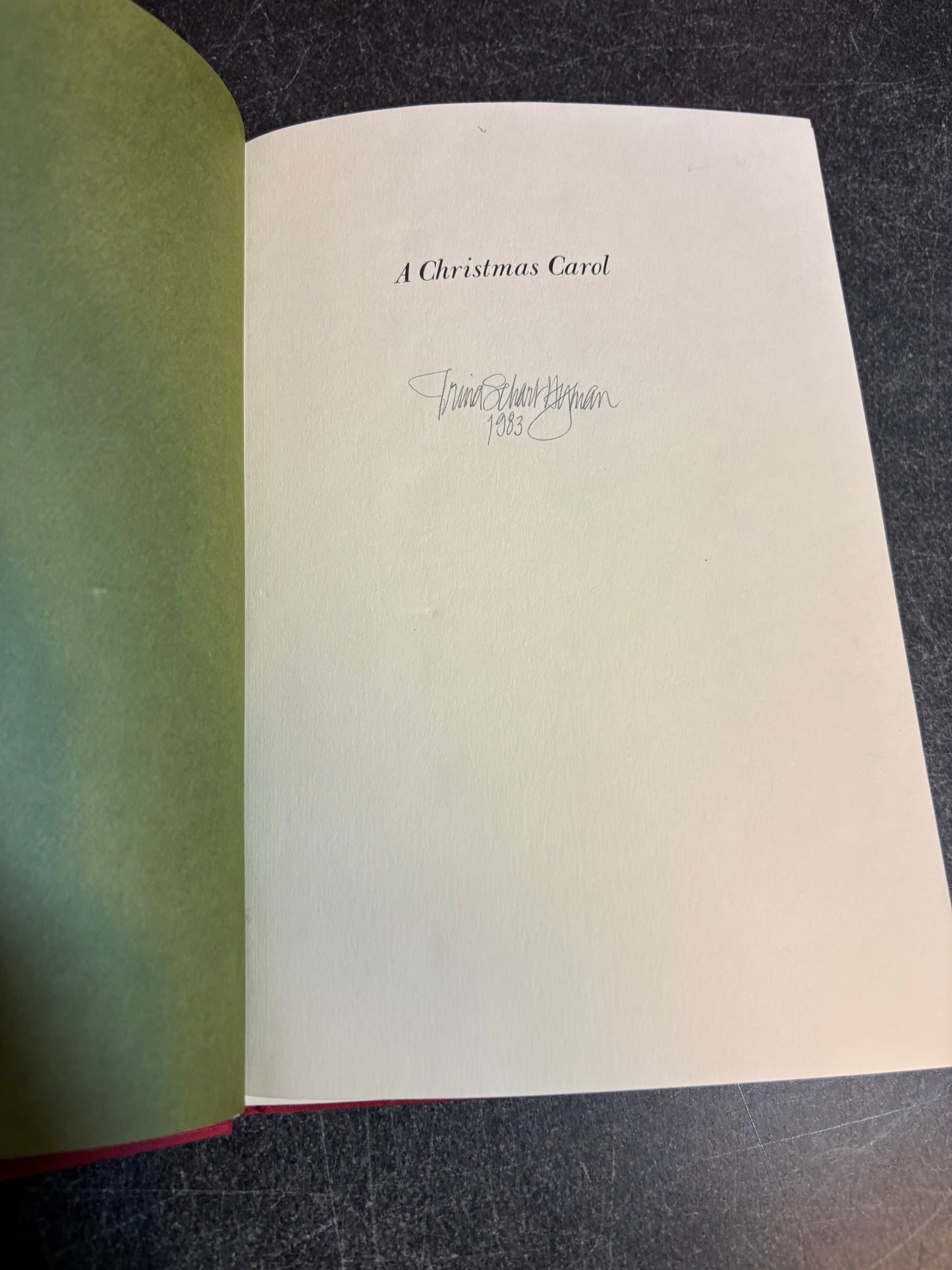 A Christmas Carol by Charles Dickens SIGNED by Illustrator Trina Schart Hyman 1983