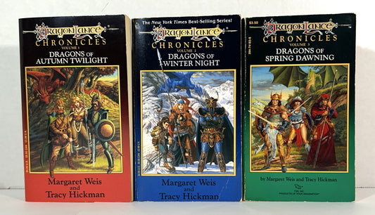 Dragonlance: Chronicles Trilogy by Mary Weis & Tracy Hickman 1984-1985 Later Printings