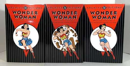 DC Archives: Set of 3 Wonder Woman by William Moulton Marston & HG Peter 1998-2003