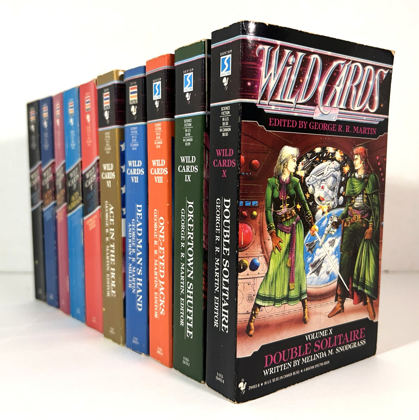 Set of 10 Wild Cards edited by George RR Martin 1987-1992