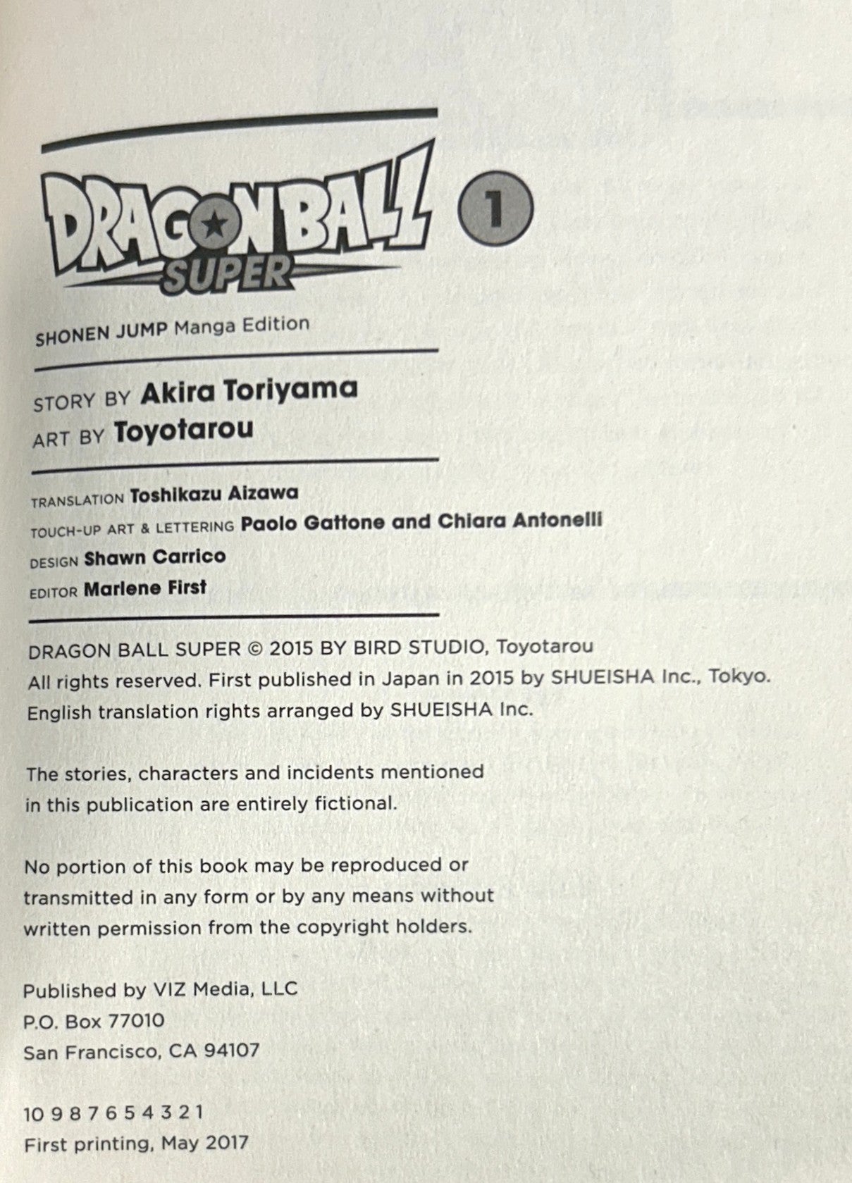 Set of 20 Dragonball Super by Akira Toriyama 2015 1st Prints (INCOMPLETE)