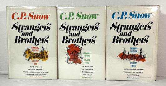 Set of 3 Strangers & Brothers by CP Snow 1972