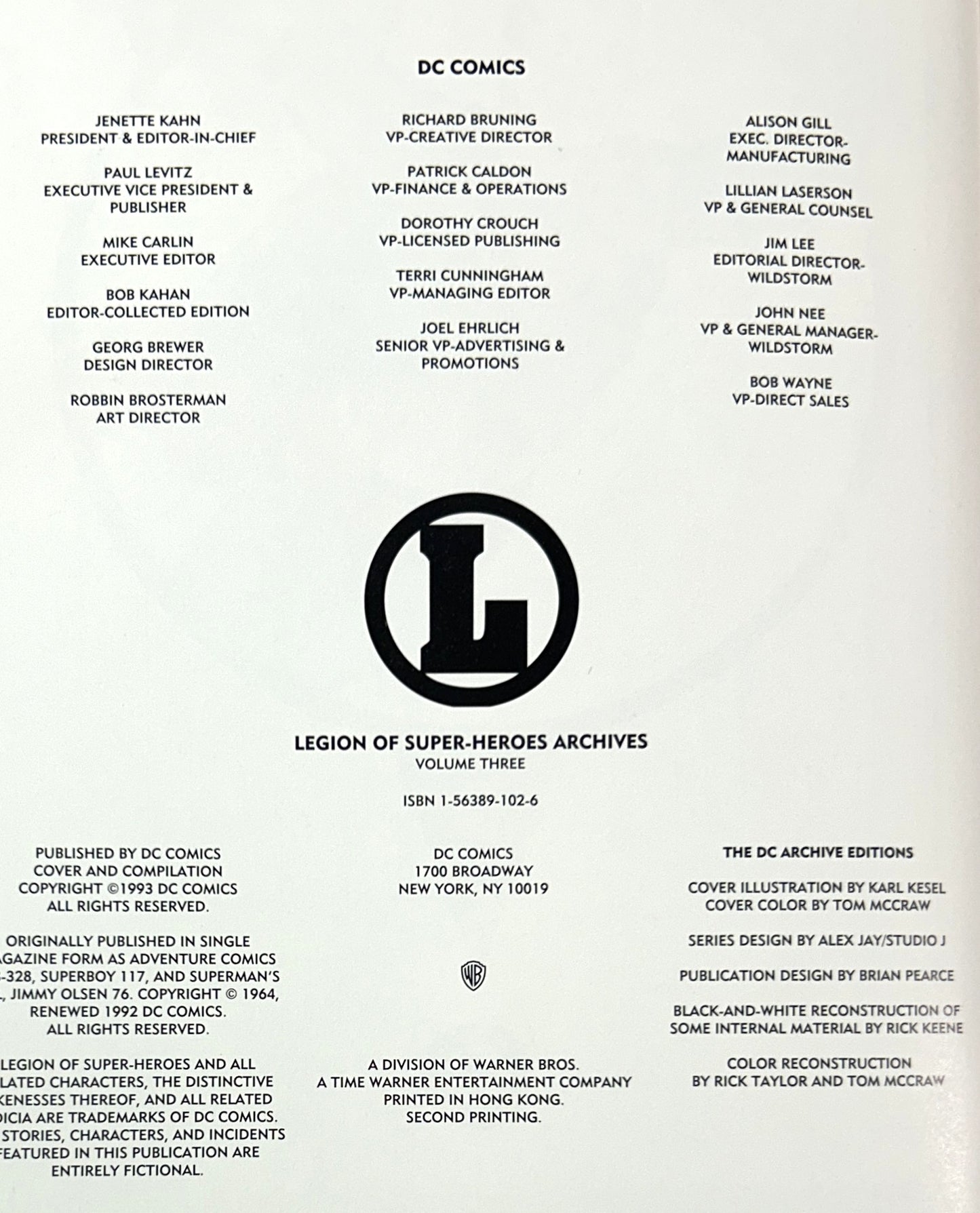 DC Comics: Archive Editions: Legion of Super-Heroes Volume 3 1993