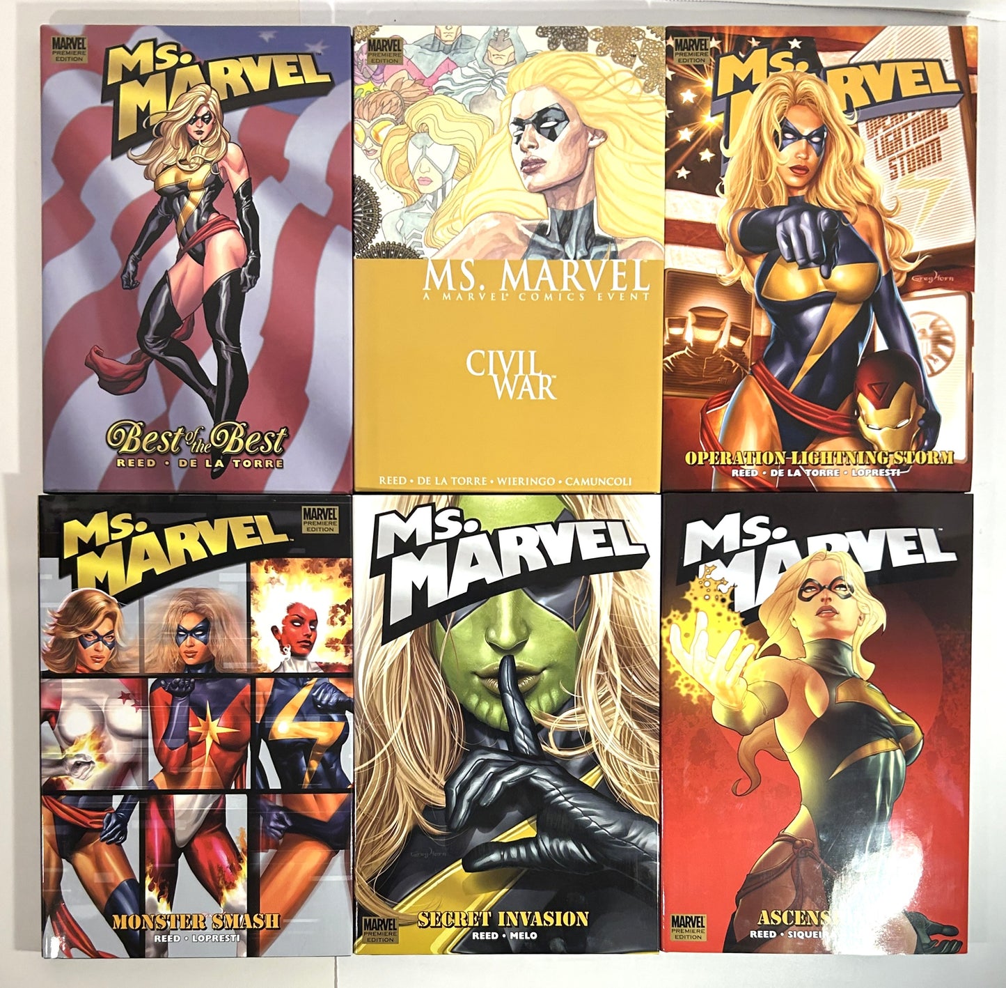 Marvel: Set of 6 Ms. Marvel 2006-2009 Premiere Editions