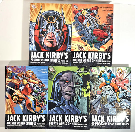 DC Comics: Set of 4 Jack Kirby's Fourth World Omnibus + Jack Kirby's OMAC: One Man Army Corp 2007-2008