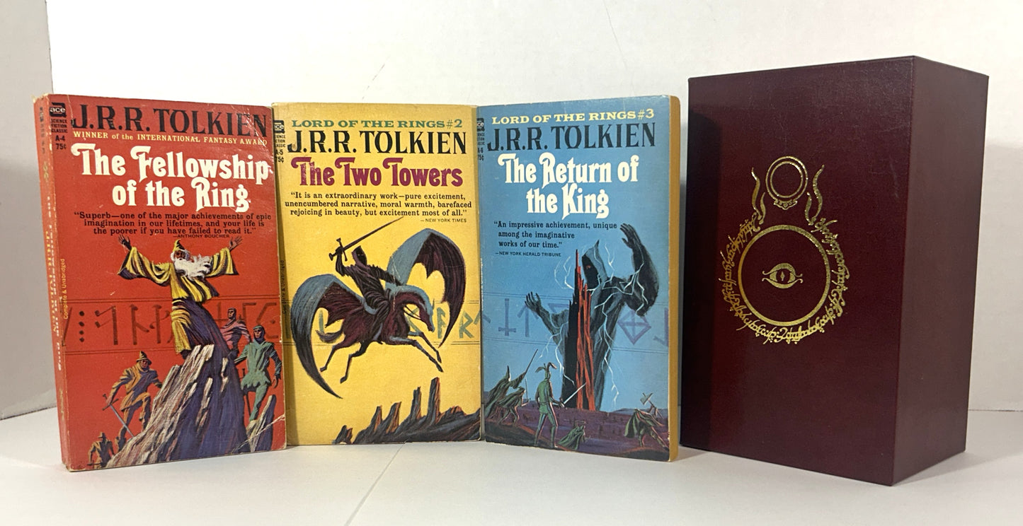 The Lord of the Rings by JRR Tolkien ACE Unauthorized Editions w/ Custom Slipcase
