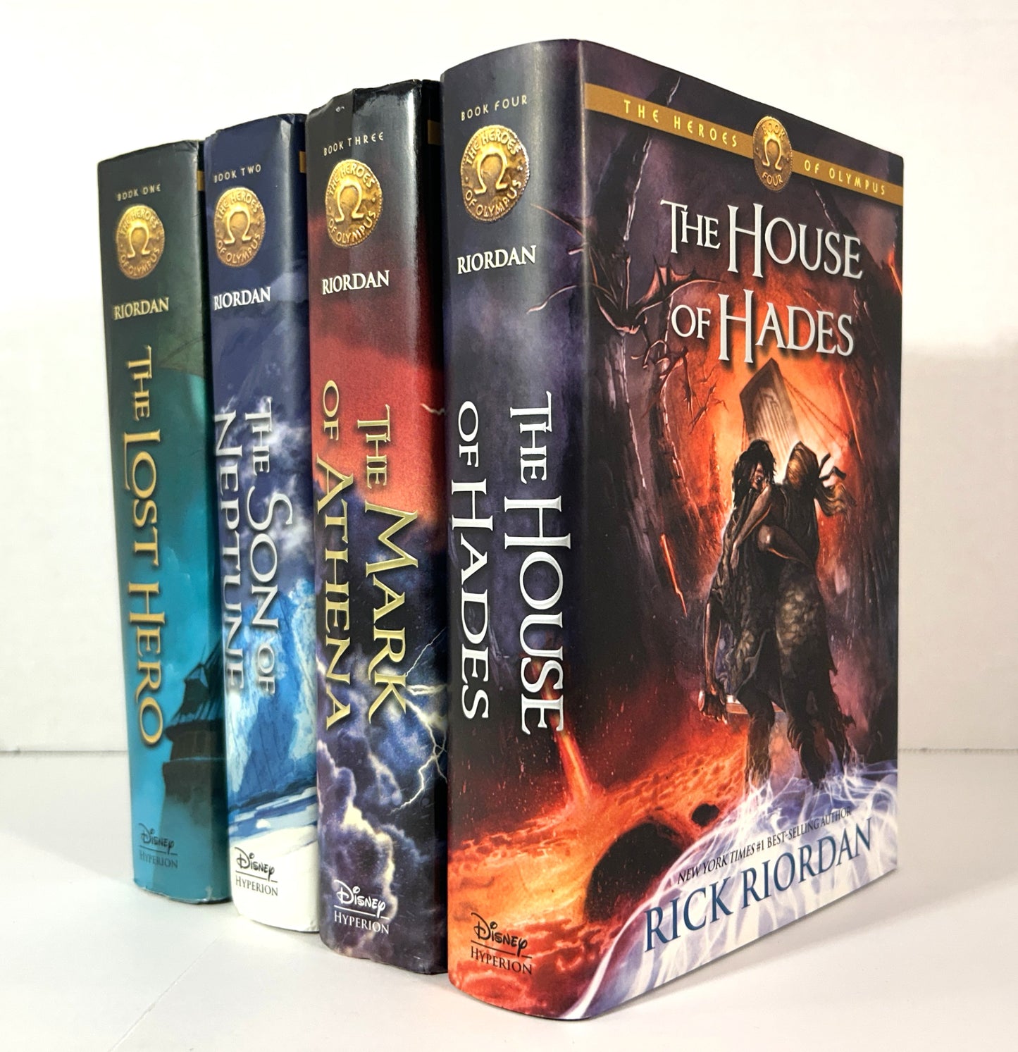 Set of 4 Heroes of Olympus by Rick Riordan 2010-2013 1st Editions #1 SIGNED