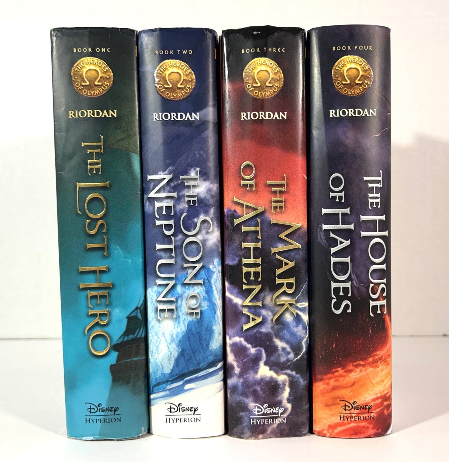Set of 4 Heroes of Olympus by Rick Riordan 2010-2013 1st Editions #1 SIGNED