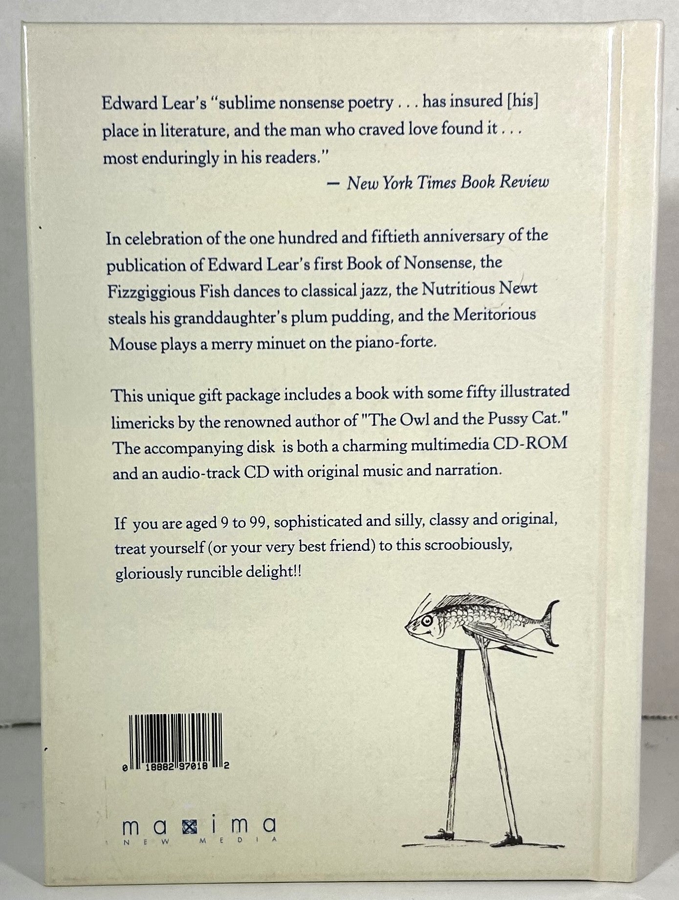 Edward Lear's Book of Nonsense 1995 w/ CD