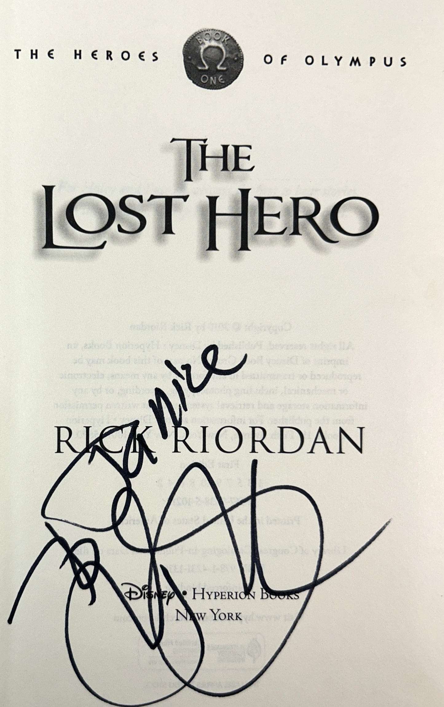 Set of 4 Heroes of Olympus by Rick Riordan 2010-2013 1st Editions #1 SIGNED