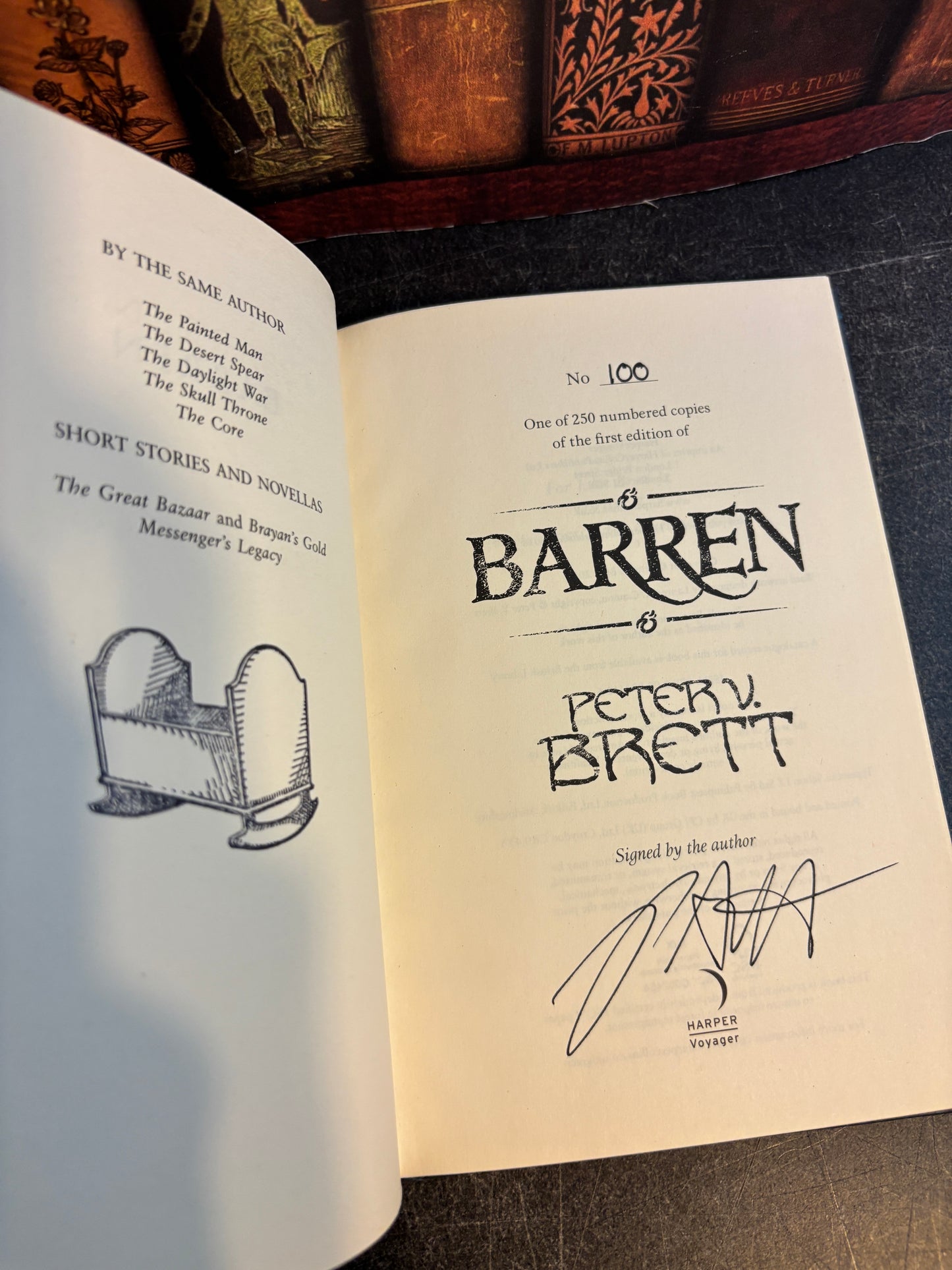 Barren by Peter V Brett SIGNED Limited Edition #100/250 1st Edition 2018 HB