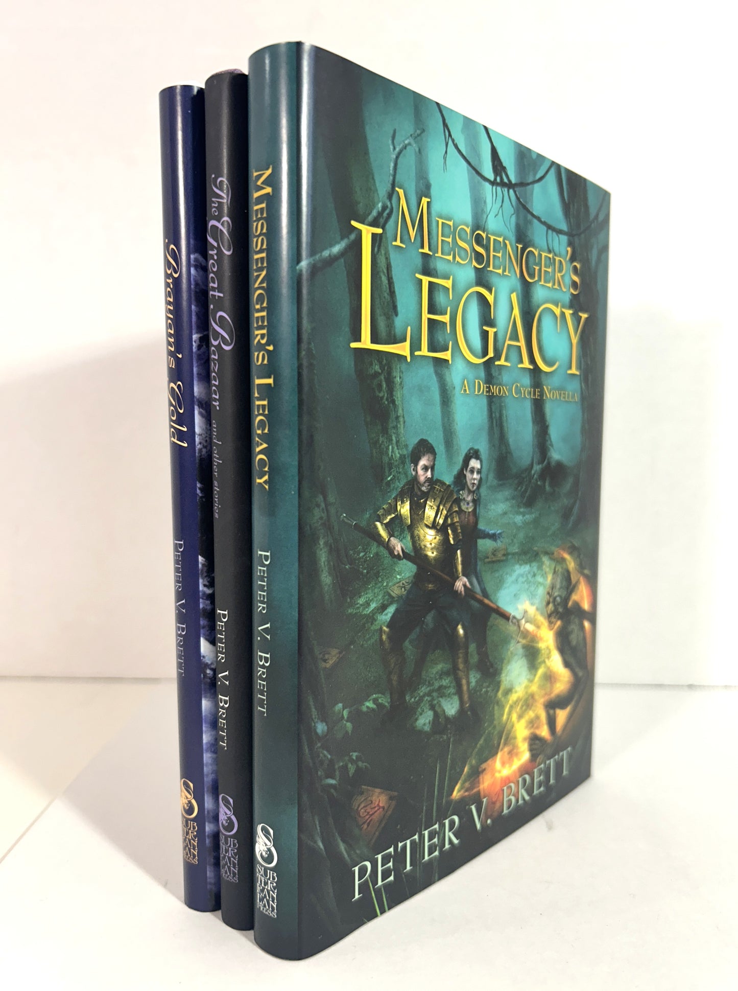 Set of 3 Demon Cycle Novels by Peter V Brett 2010-2014 SIGNED Subterranean Press