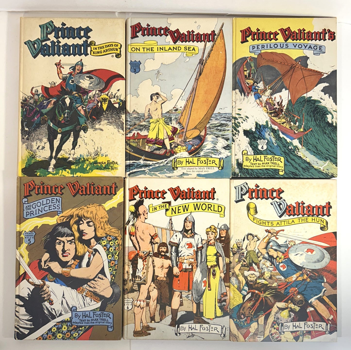Set of 6 Prince Valiant by Hal Foster 1952-1977