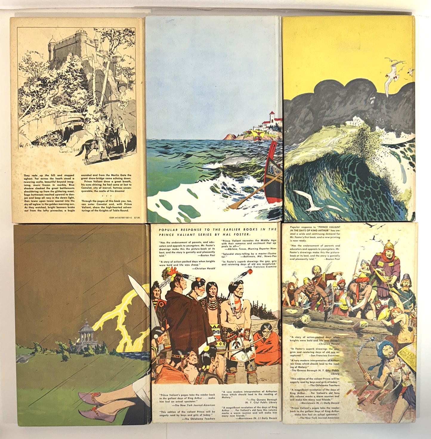 Set of 6 Prince Valiant by Hal Foster 1952-1977