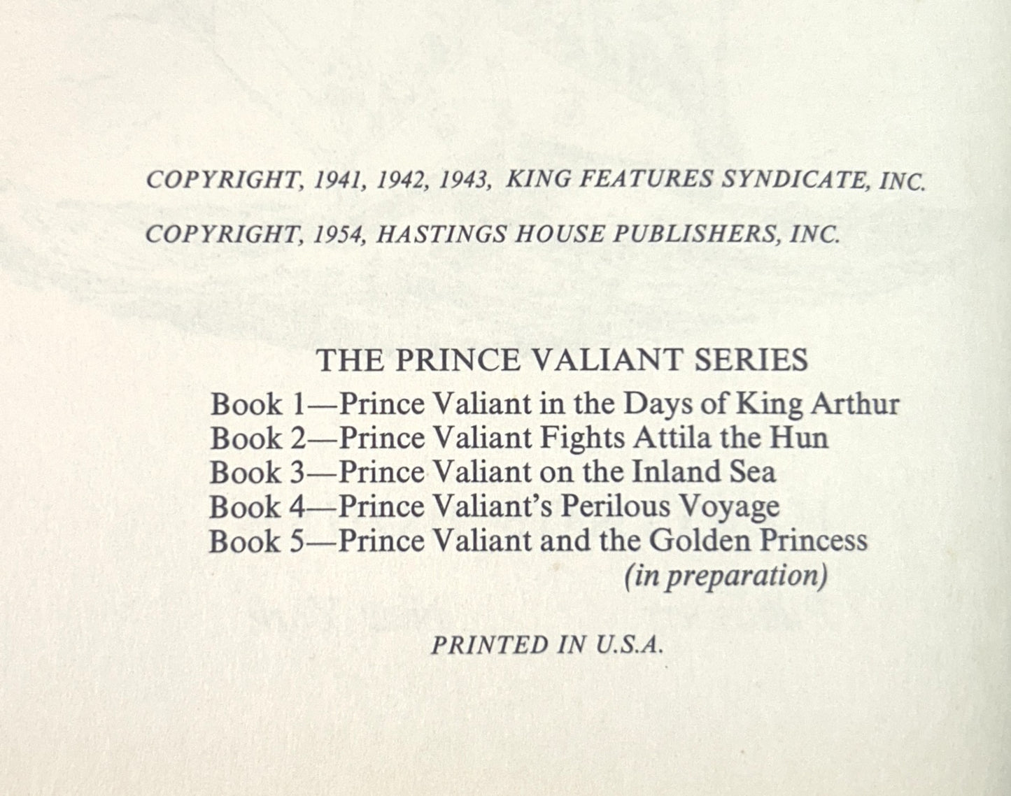 Set of 6 Prince Valiant by Hal Foster 1952-1977
