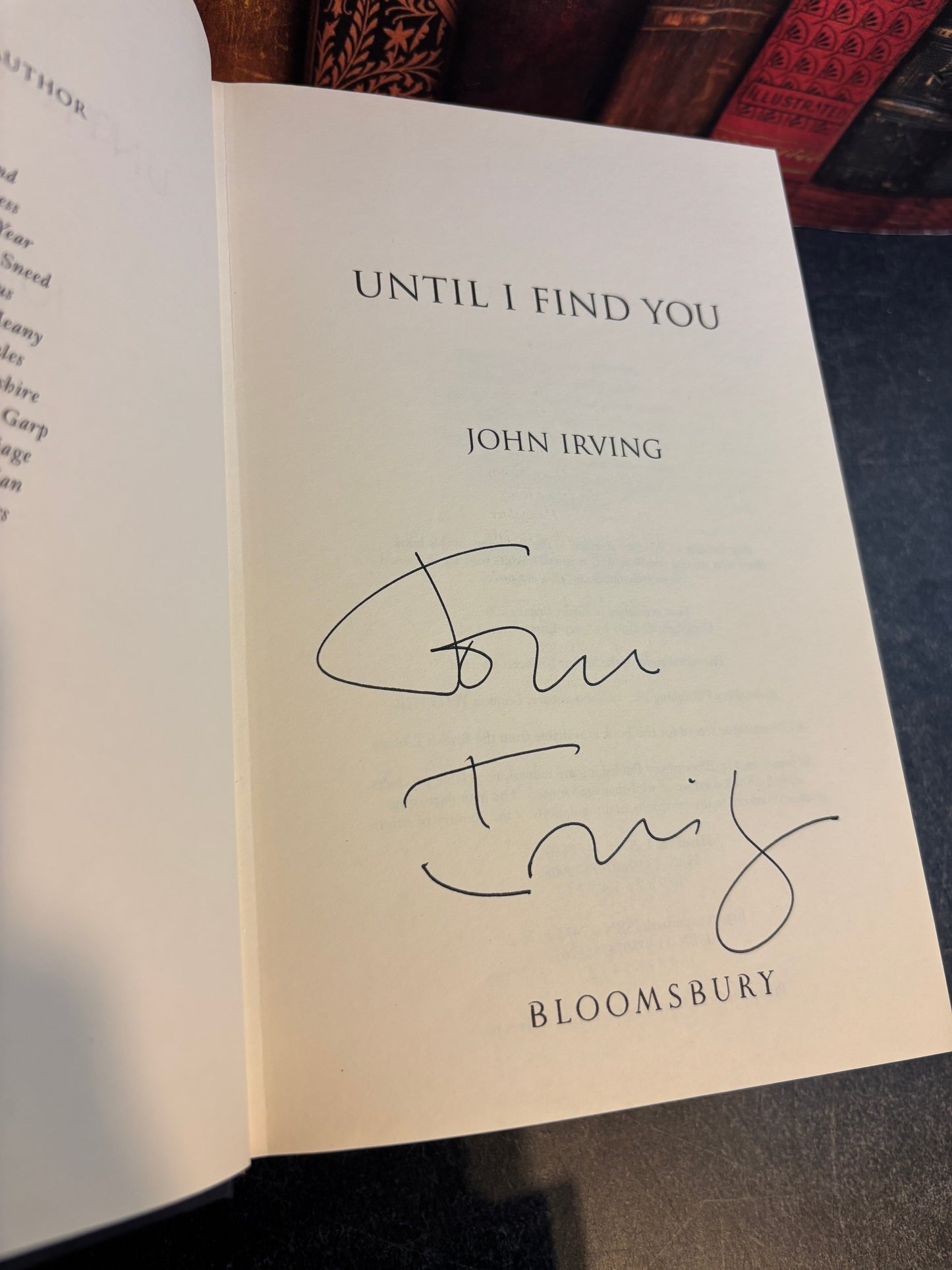 Until I Find You by John Irving SIGNED 1st Edition UK